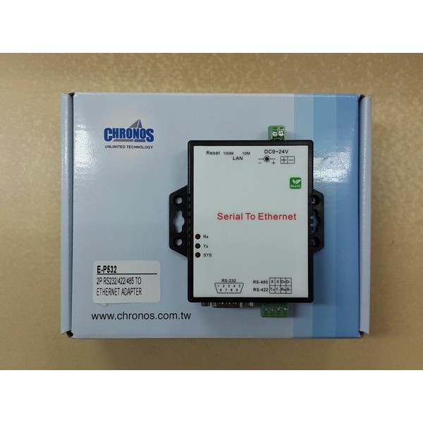 Chronos Serial to Ethernet Converter For Industrial - Serial RS232 DB9 to Lan