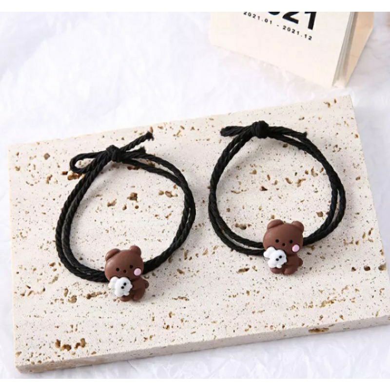 WB275 Gelang Couple Karakter Bear and Rabbit