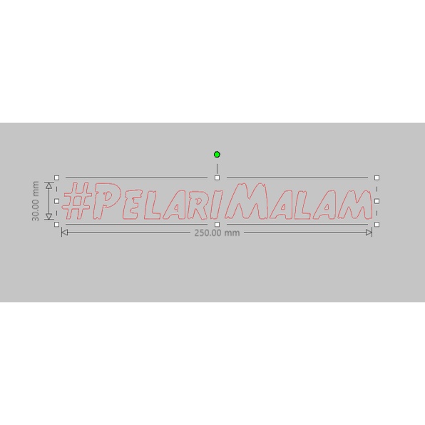 

Cutting Stiker Pelari Malam ukuran 25cm