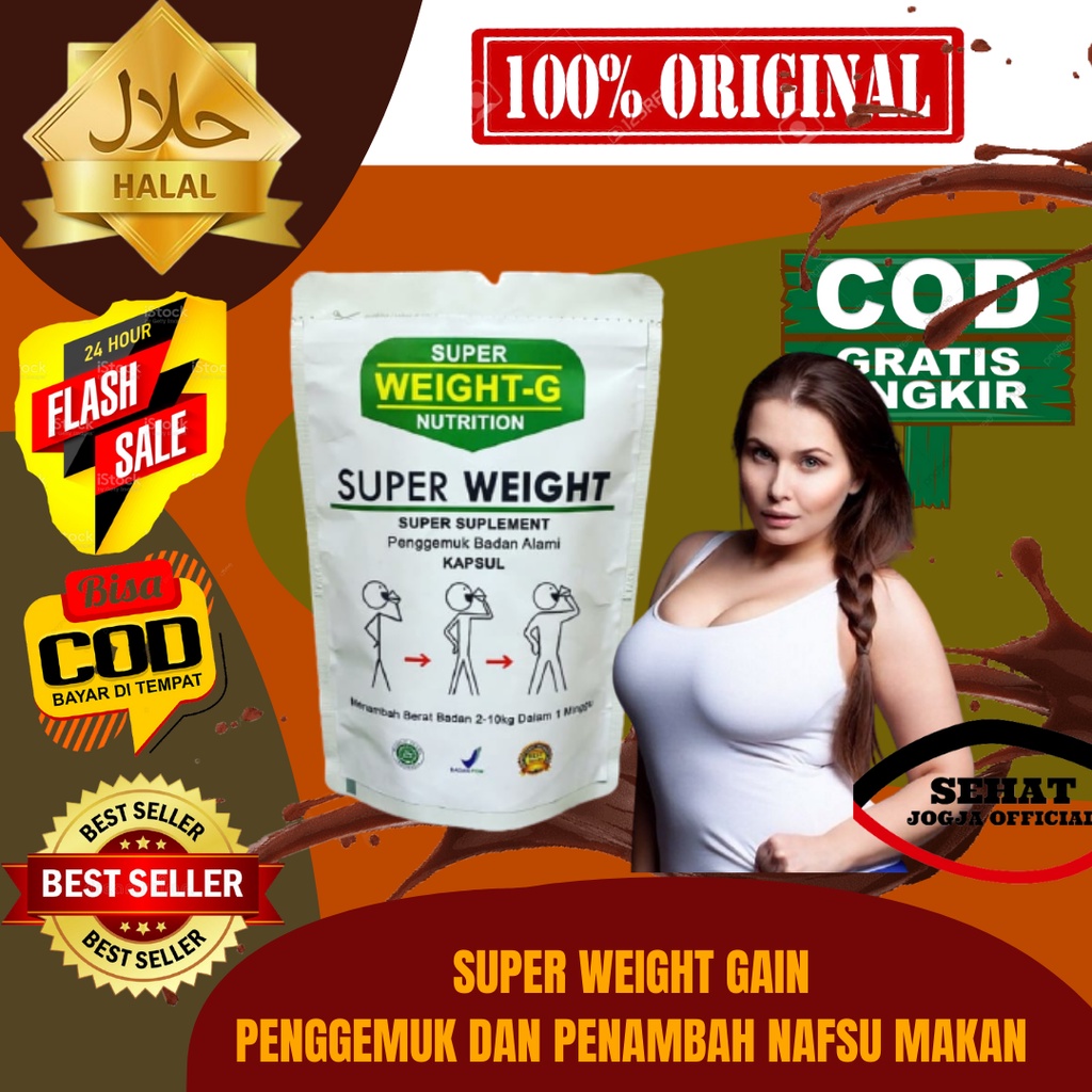 Jual (PAKET 3 HARI) VITAMIN PENGGEMUK BADAN SUPER WEIGHT GAIN ASLI