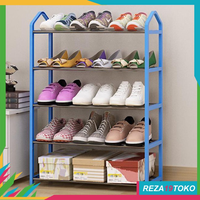 RAK SEPATU MINIMALIS /RAK SEPATU PLASTIK MURAH /RAK SEPATU PLASTIK /RAK SEPATU PLASTIK 5 SUSUN RG005