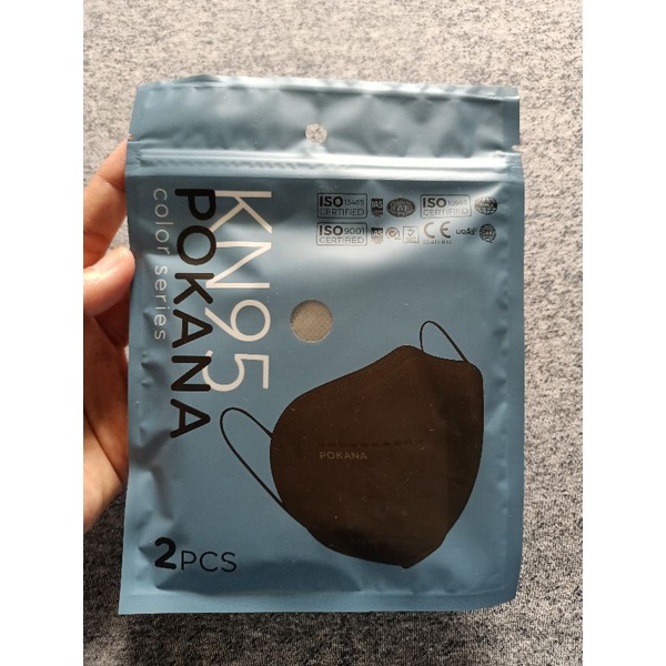 KN95 Pokana Dark Grey isi 2pcs / kn95