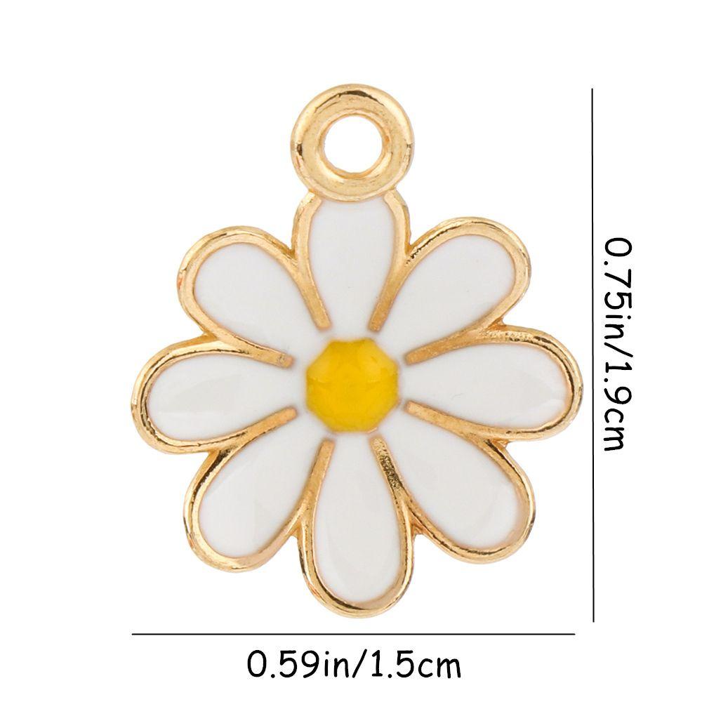 Preva Daisy Charm Charm Alloy Anting charms Enamel Charm Manik Manik Bunga Daisy