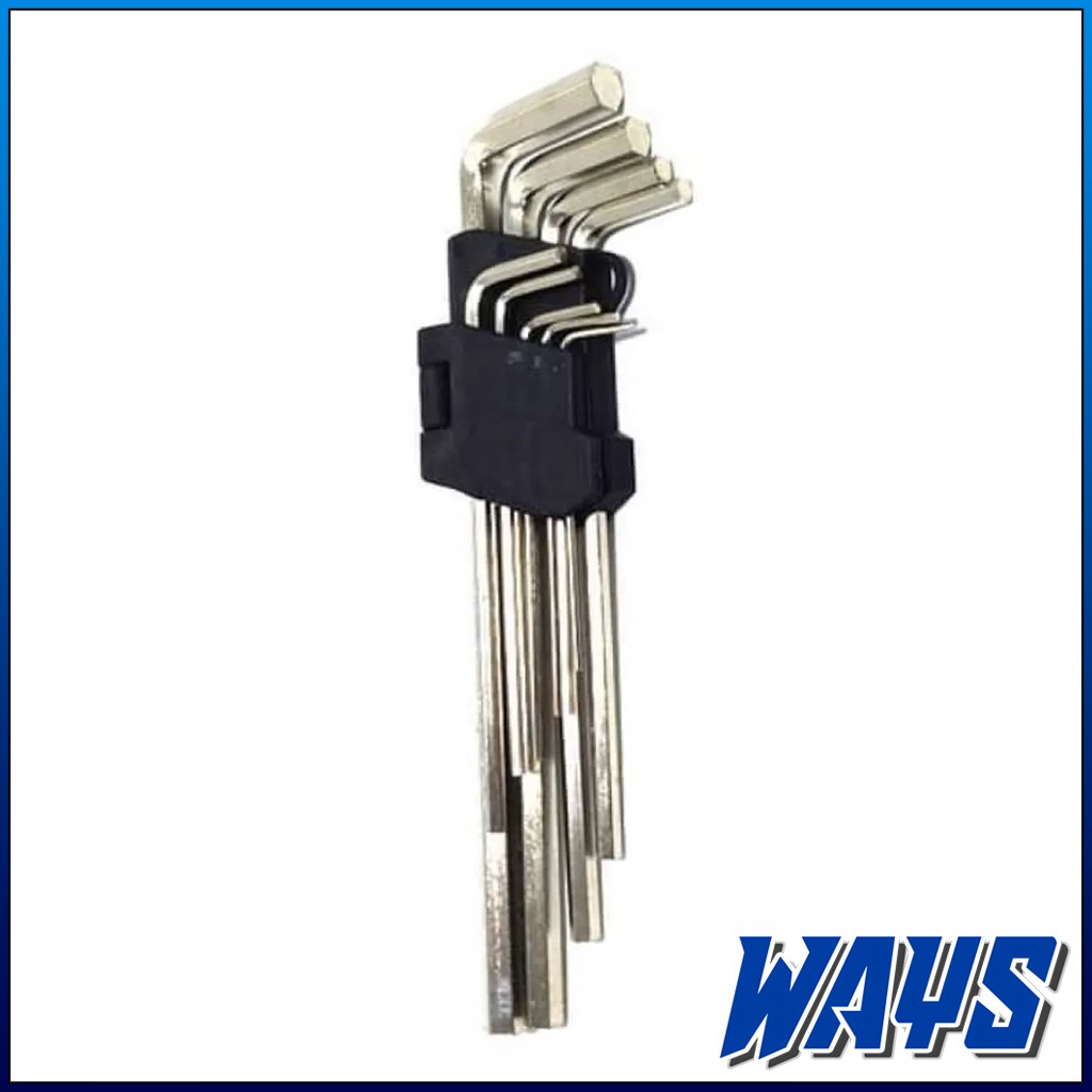 [X202] Kunci Baut L Set 9 pcs Panjang Huidi Tools Hex Key Motor Mobil Elektronik Peralatan Rumah