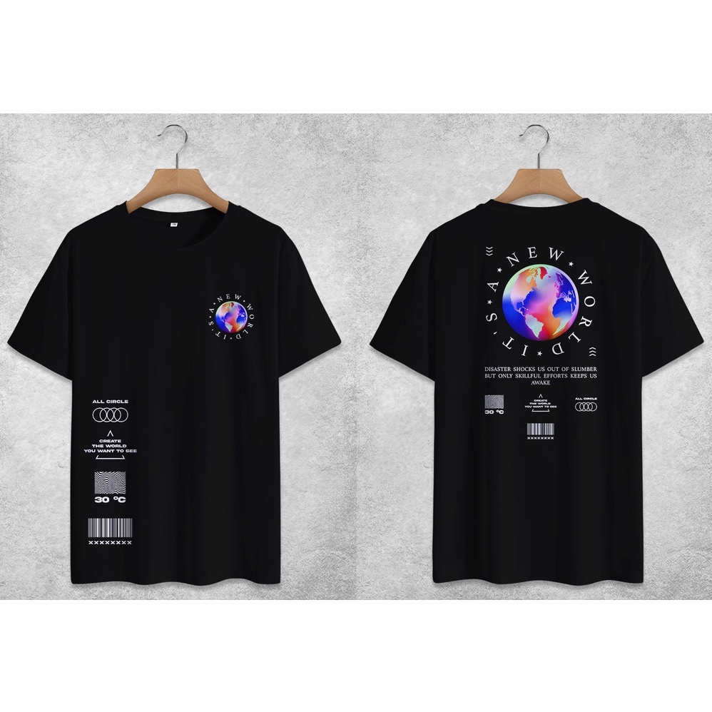 HIPNOP WORLD Kaos Sablon T-SHIRT Lengan Pendek Unisex