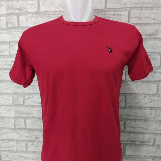 KAOS POLOS BAJU DALAM PRIA OBLONG ONECK T-SHIRT BODYFIT LENGAN PENDEK PLAYBOY