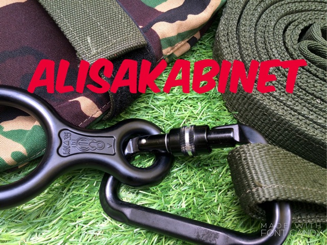 Tali Webbing Figure 8 Carrabiner Jatah TNI