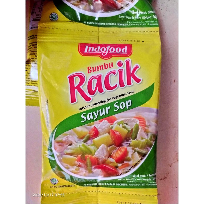 

Indofood bumbu racik SOP sachet