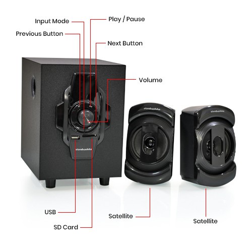 Speaker Simbadda CST 2100N+ , Bluetooth, USB , Radio , SD Card