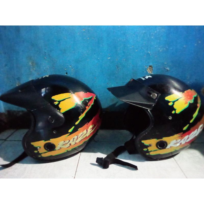Helm Jadul Kawasaki Kaze Dan Lainya Original Murah Dan Mulus