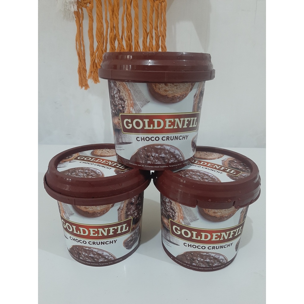 

GOLDENFIL CHOCO CRUNCHY 1 KG - SELAI ROTI OLES COKLAT CRUNCHY