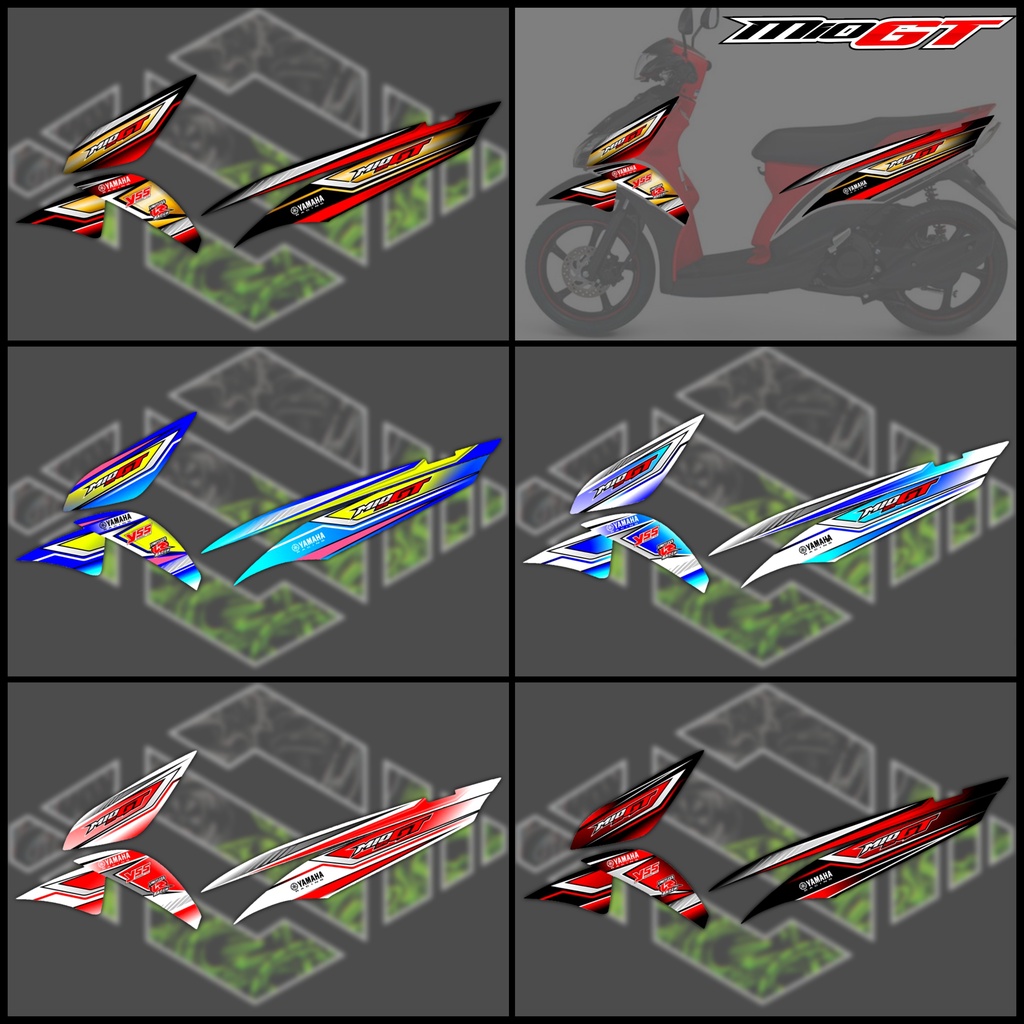 Sticker List Striping Mio GT Variasi Semifullbody/Stiker Striping Mio GT Variasi/Stiker Mio GT