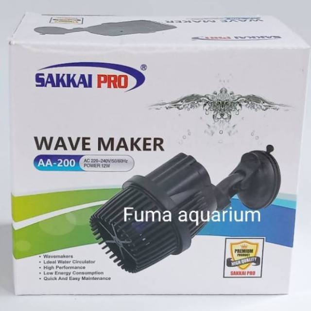 Sakkai Pro AA-200 AA200 Wave Maker Mesin Arus Ombak Akuarium Kolam 1 Kipas