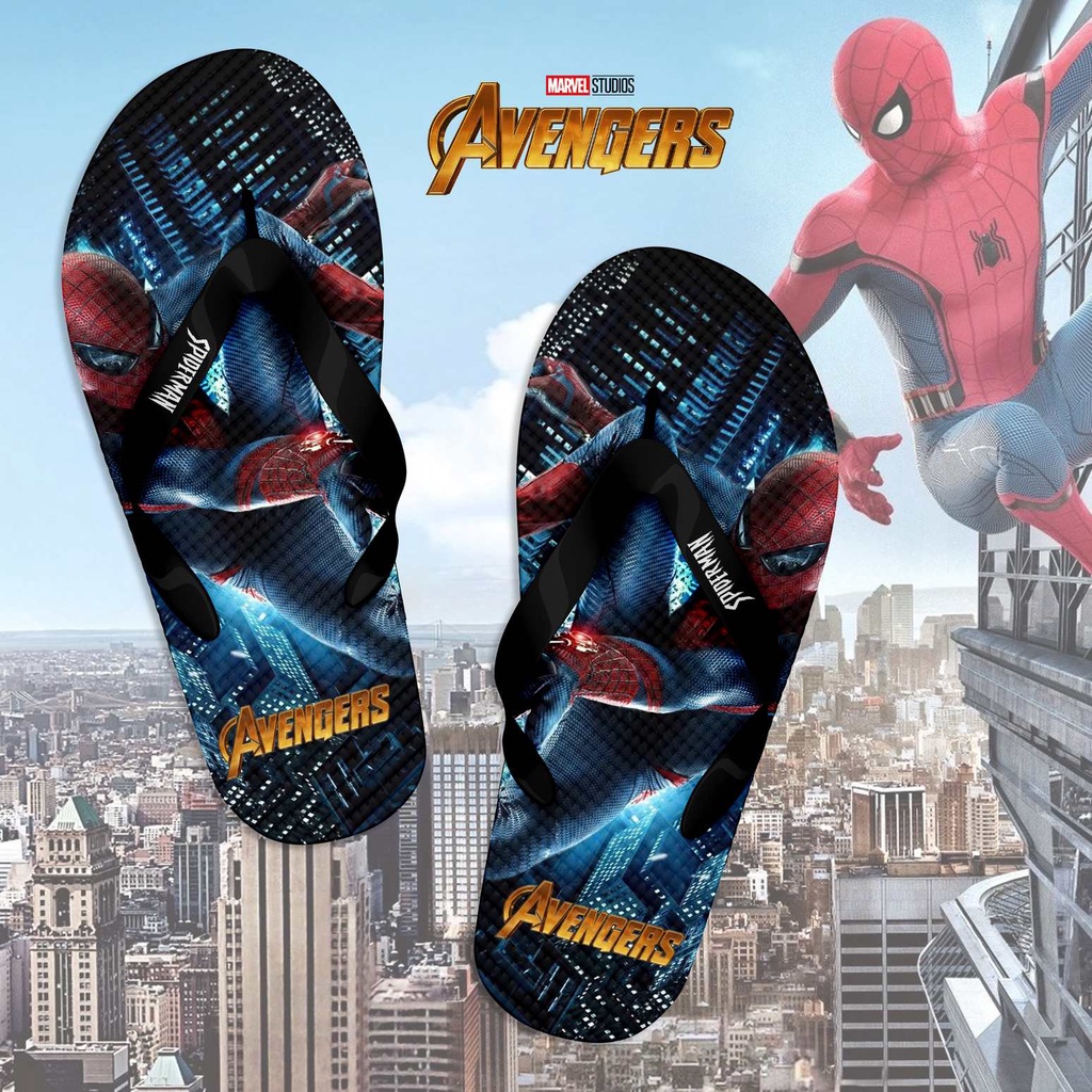 SANDAL JEPIT ANAK SPIDERMAN | SANDAL SUPERHERO SPIDER MAN SENDAL JEPIT ANAK COWO UNIK