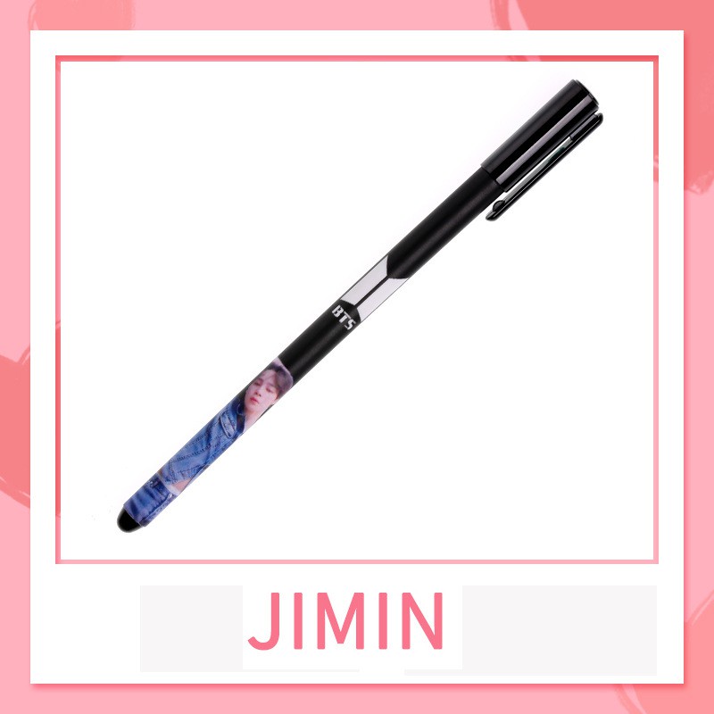 [Bayar Di Tempat]KPOP BTS Bangtan Boys Stationery Pulpen Gel Warna Hitam 0.38