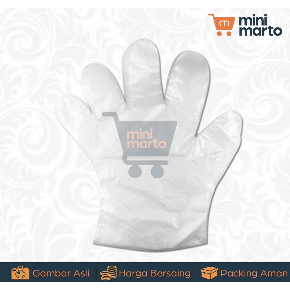 Sarung Tangan Plastik ASTA isi 100pcs / Sarung Tangan Perawatan Kecantikan Salon / Hand Glove Plastic - Minimarto