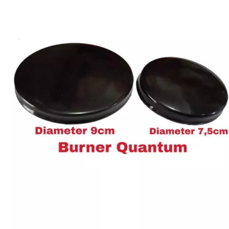 Burner Kompor Quantum Plat Hitam Set Besar Kecil