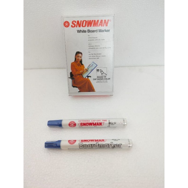 

Spidol Snowman whiteboard marker biru BG-12