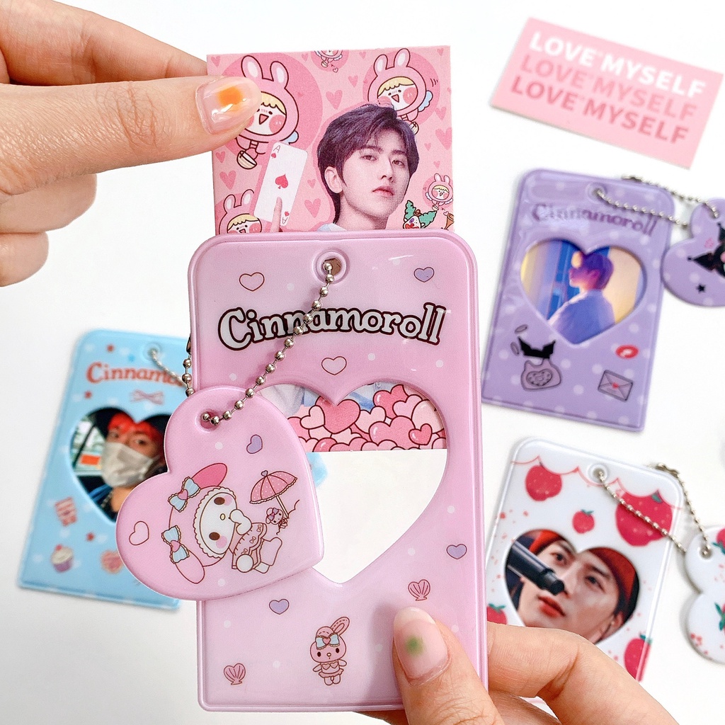 Ins Cinnamoroll Kuromi 3inch Album Foto Photocard Holder Kpop Idol Photo Collect Book