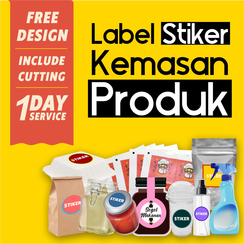 

Custom Stiker Label Produk Makanan/Minuman