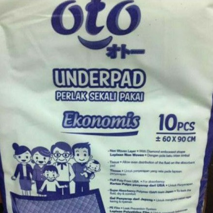 Underpad Oto Ekonomis 60x90 isi 10 pcs / Perlak