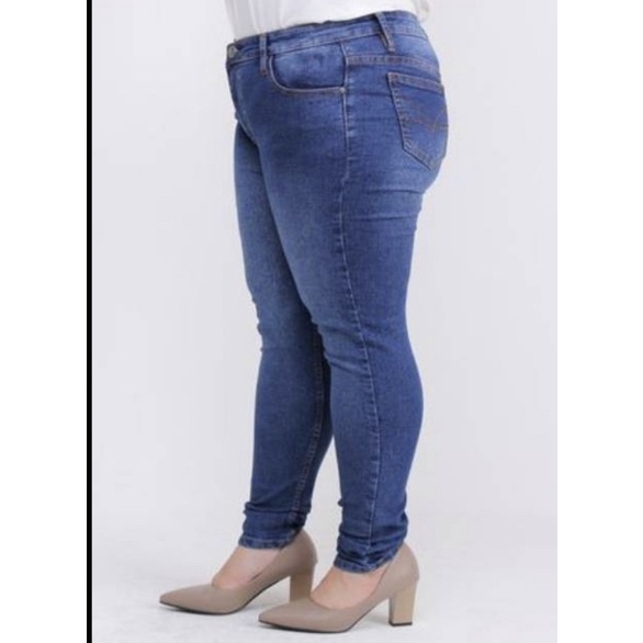 (COD)Celana jeans wanita skinny panjang/jeans wanita jumbo strech