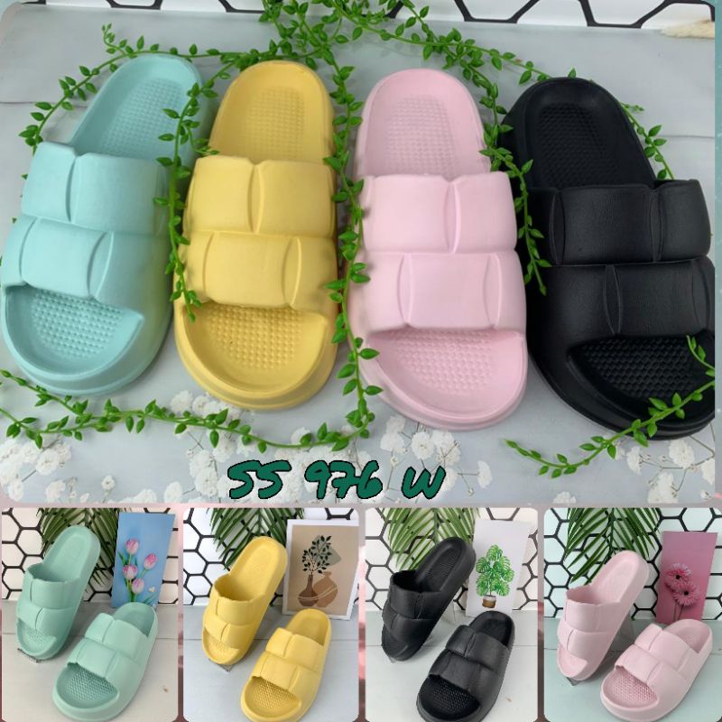 Sandal Korean Style MINISO Soft Slipper Anti Slip Elastic Empuk