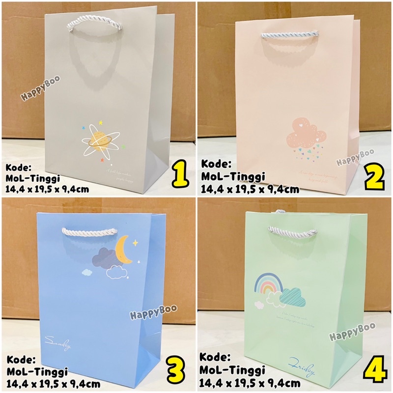 bag paper bag gift bag goodie bag kado tas kertas kado sedang MOL tinggi