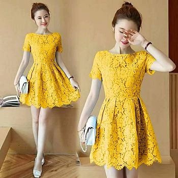 Fashion Wanita Dress Maxi Korea V Neck Tanpa Lengan Longgar Bahan Sifon Motif Bunga i86845787 Dress