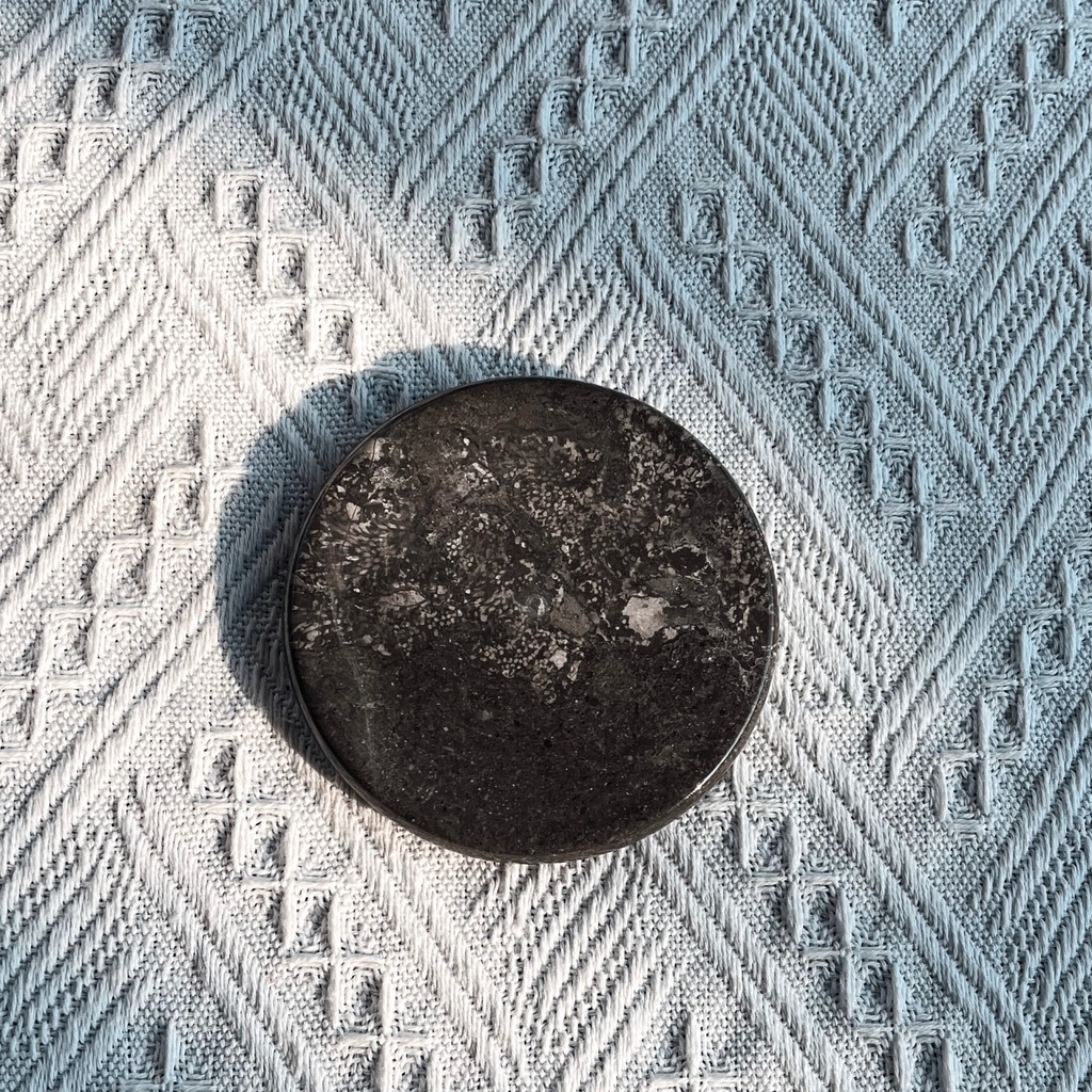 Premium Glossy Black Marble (Marmer) Coaster - Tatakan Gelas