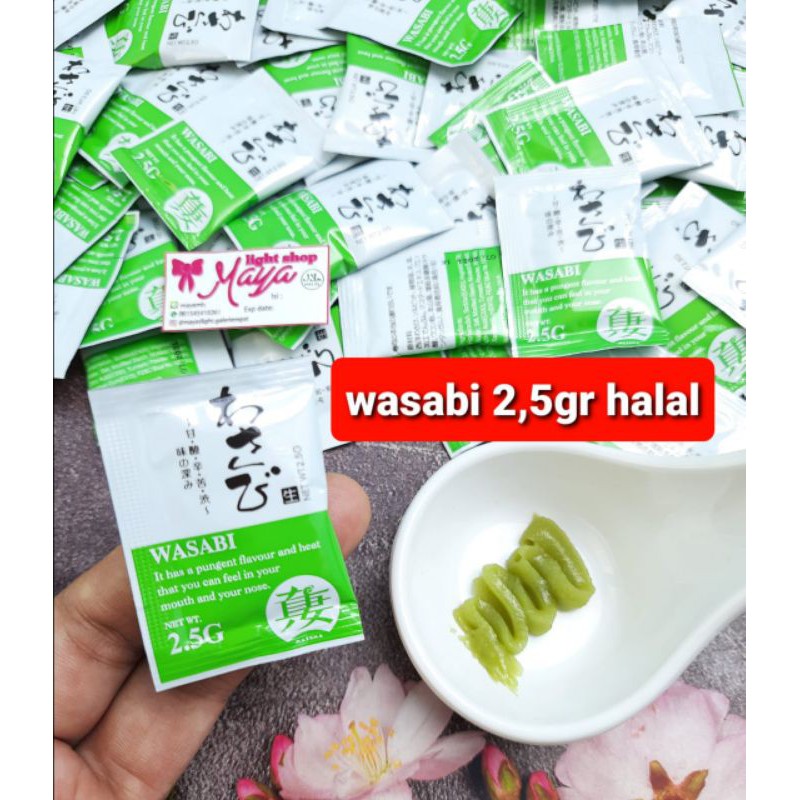 wasabi paste shoyu sachet saset wasabi pasta topping sushi nori rumput laut halal kecap asin jepang soy sauce sushi snack wasabi paste