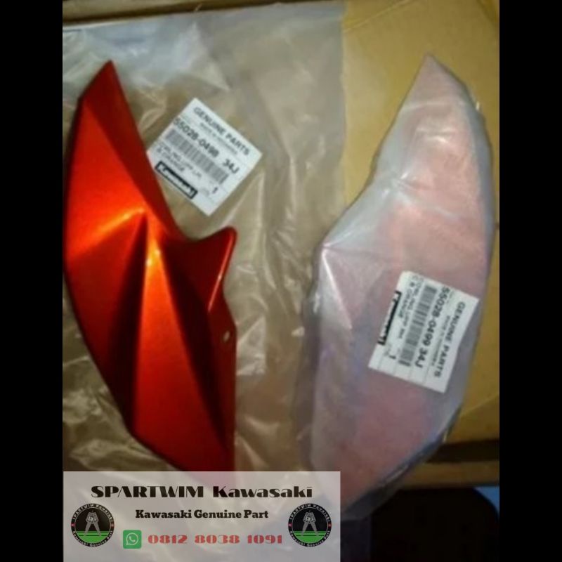 Cover batok kuping lampu sein kupingan sen depan set orange oren Ninja Z250 SL original kawasaki