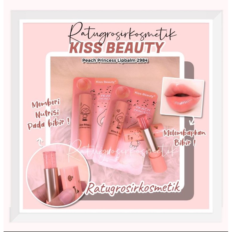 [ECER] LIP BALM KISS BEAUTY PEACH PRINCESS NO.2984-03