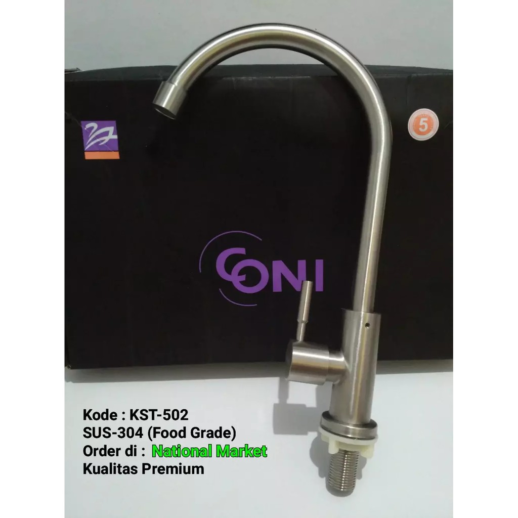 KITCHEN SINK CONI RS 490/ BAK CUCI PIRING BULAT STAINLESS 304 FULLSET