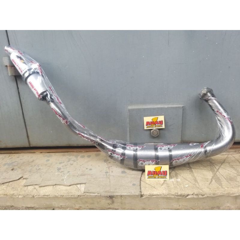 KNALPOT RX-KING BSPORT AHAU ONE ROAD RACE HARIAN LEHER L PRESS PB