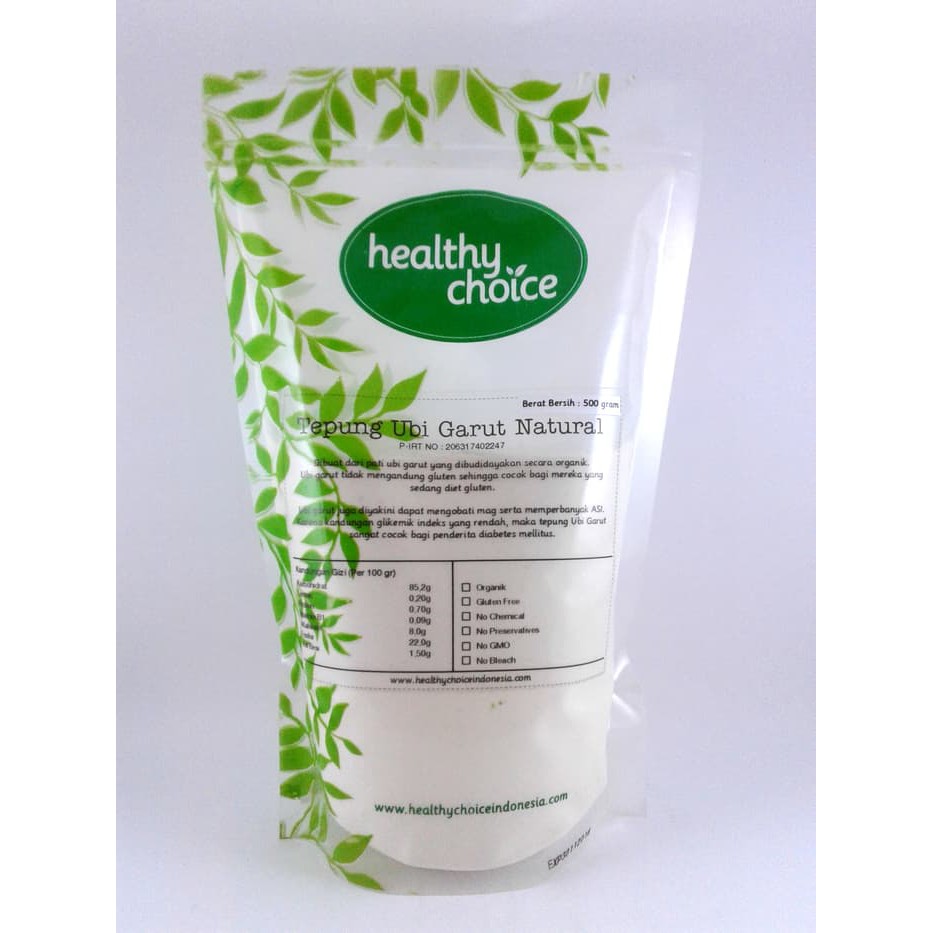 

Healthy Choice Tepung Ubi Garut Natural 500 Gram/ Hc Tepung Ubi Garut