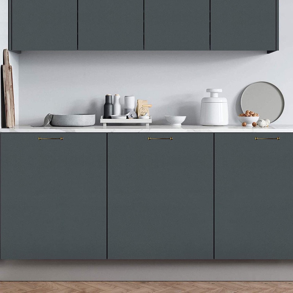 Wallapper Dinding Polos Dark Grey 8m s/d 9m x 45cm