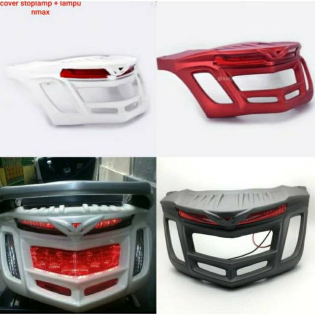 Cover Stop Lampu Nmax Plus Led, cover stoplamp nmax warna plus led