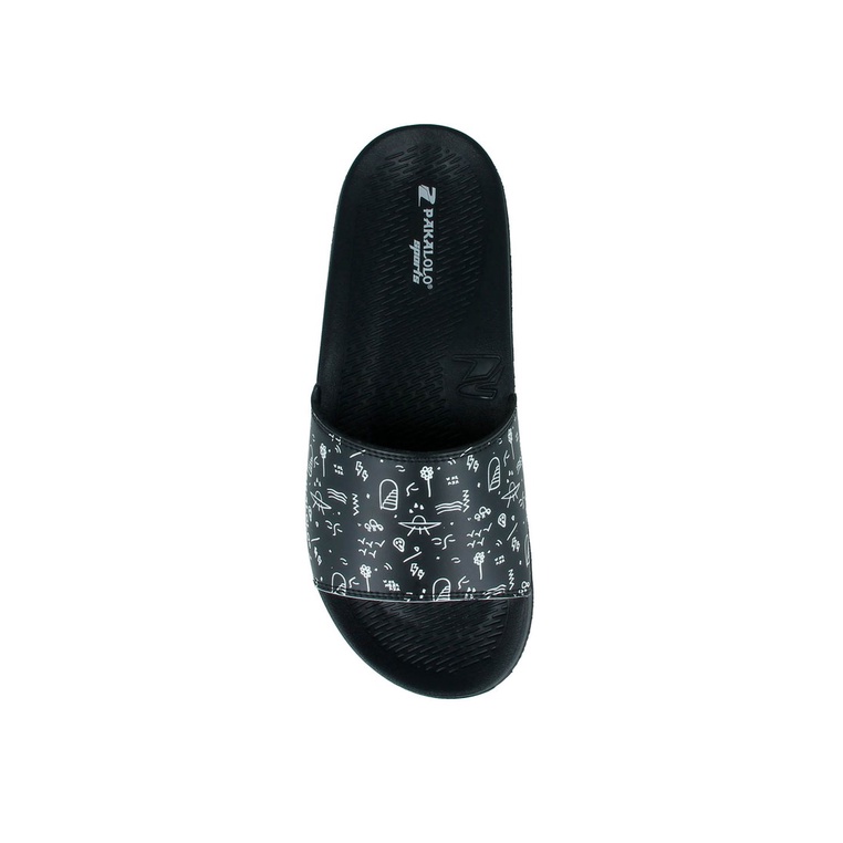 SANDAL SLIDE PAKALOLO PRIA ORIGINAL CASUAL BRANDED ASLI HITAM PB17