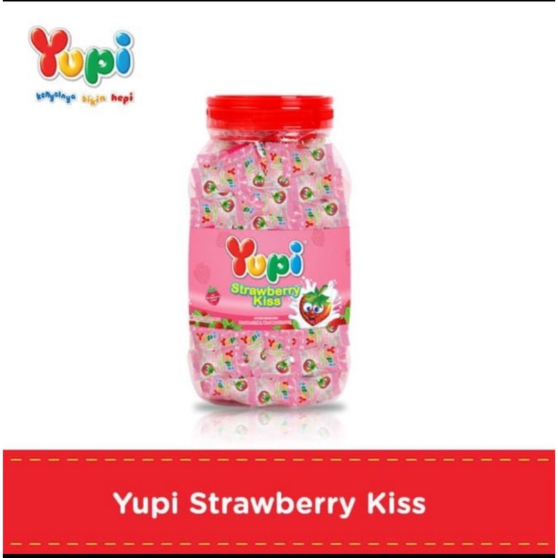 

Yupi strawberry kiss jar