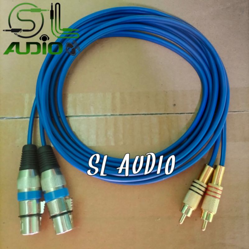Kabel mixer audio ke power ampli speaker aktip jack xlr female to rca termurah