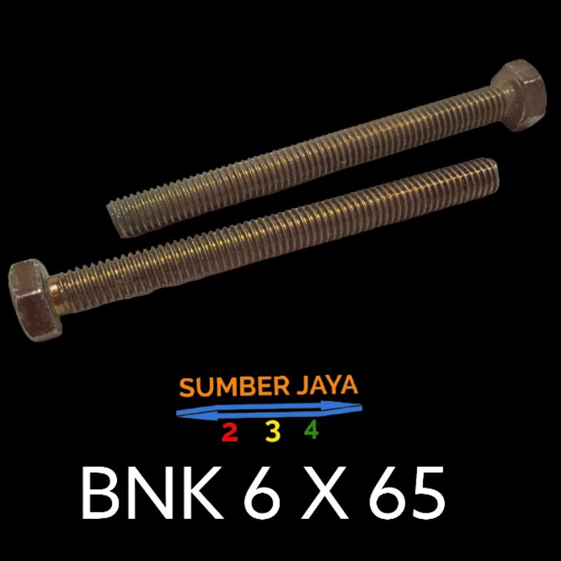 BAUT MUR 6 X 65 KUNING BMK PER 10PCS