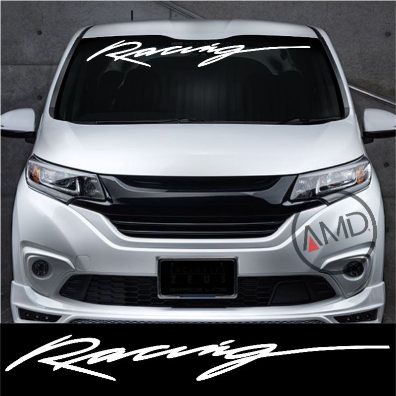 Stiker kaca depan sticker mobil stiker belakang mobil RACING SPORT