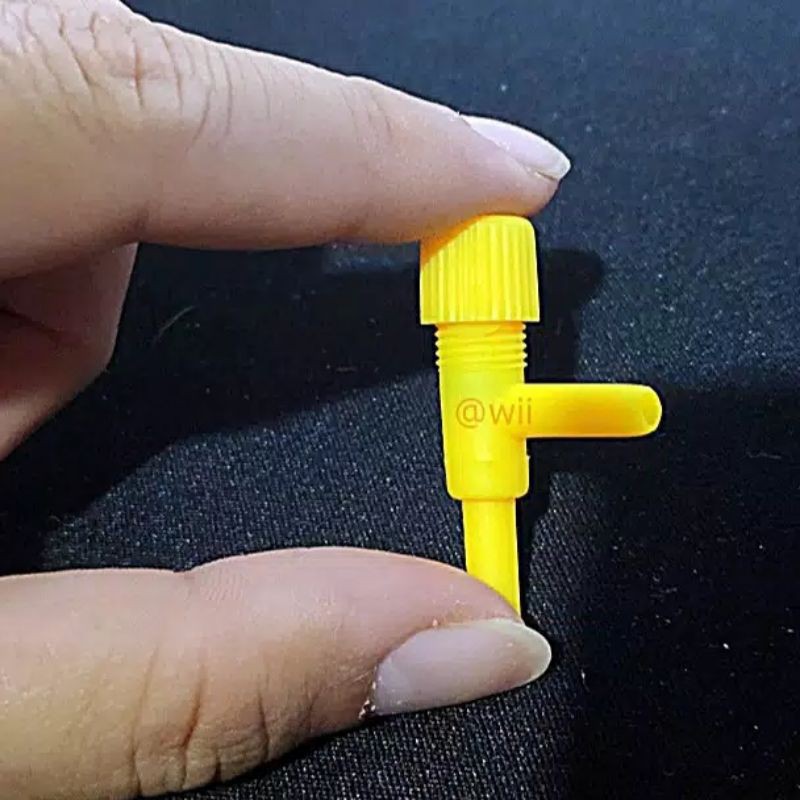 Kran Keran 1 Lubang Udara Plastik Ada Ring Aerator Aquarium Aquascape