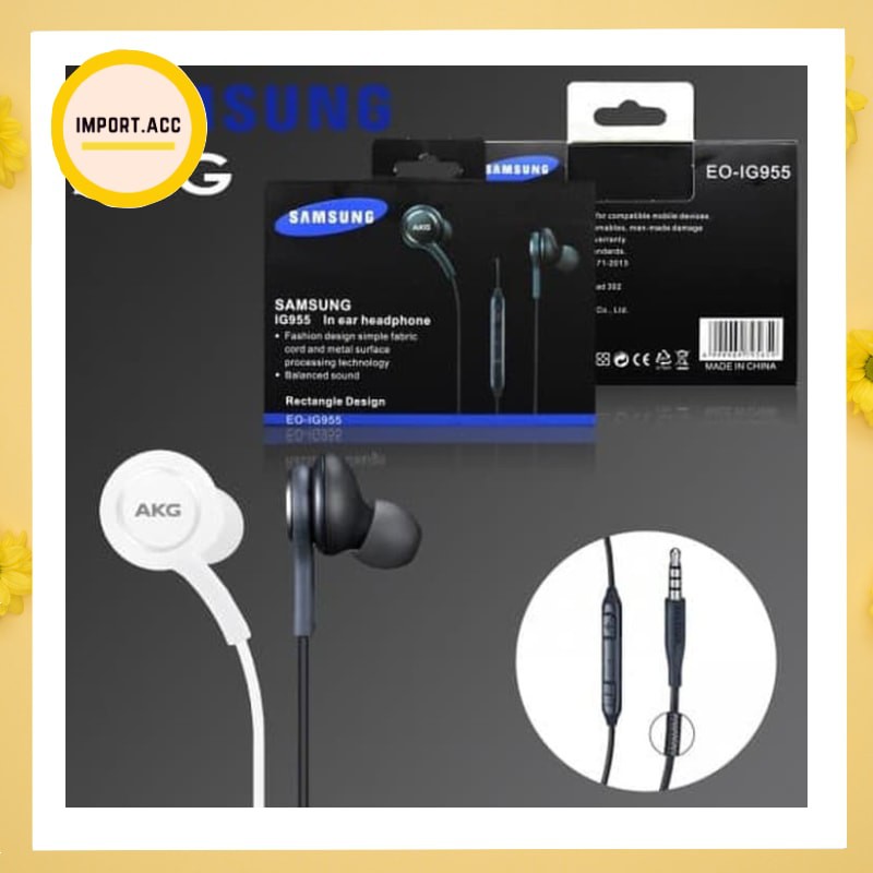 Headset Samsung S8 Superbass handsfree earphone by AKG