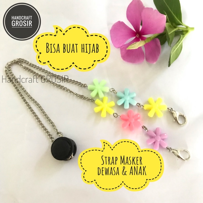 new cod STRAP MASKER RANTAI BINTANG 3 STOPPER KOKOT UDANG/strap masker hijab/strap mask/strap masker