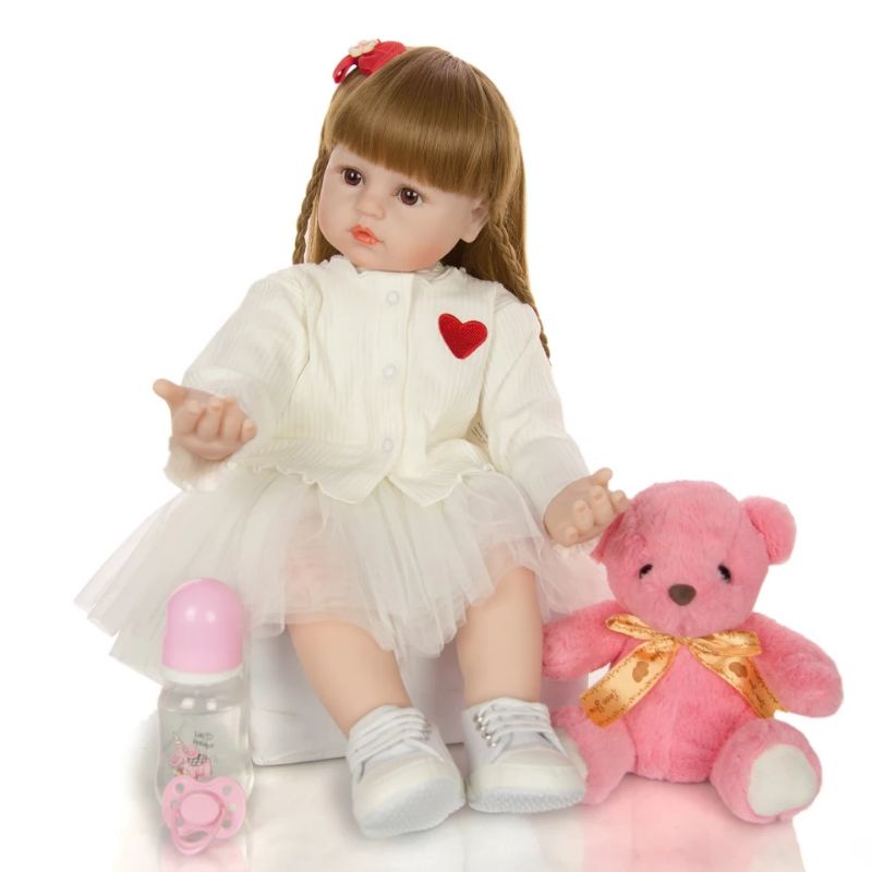 Boneka Bayi Reborn Premium Cantik 60 cm Rambut Panjang Original