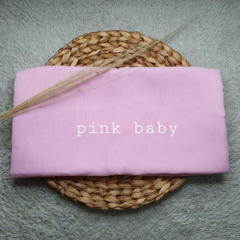 hijab BELLA SQUARE Pollycotton premium-Pink Baby