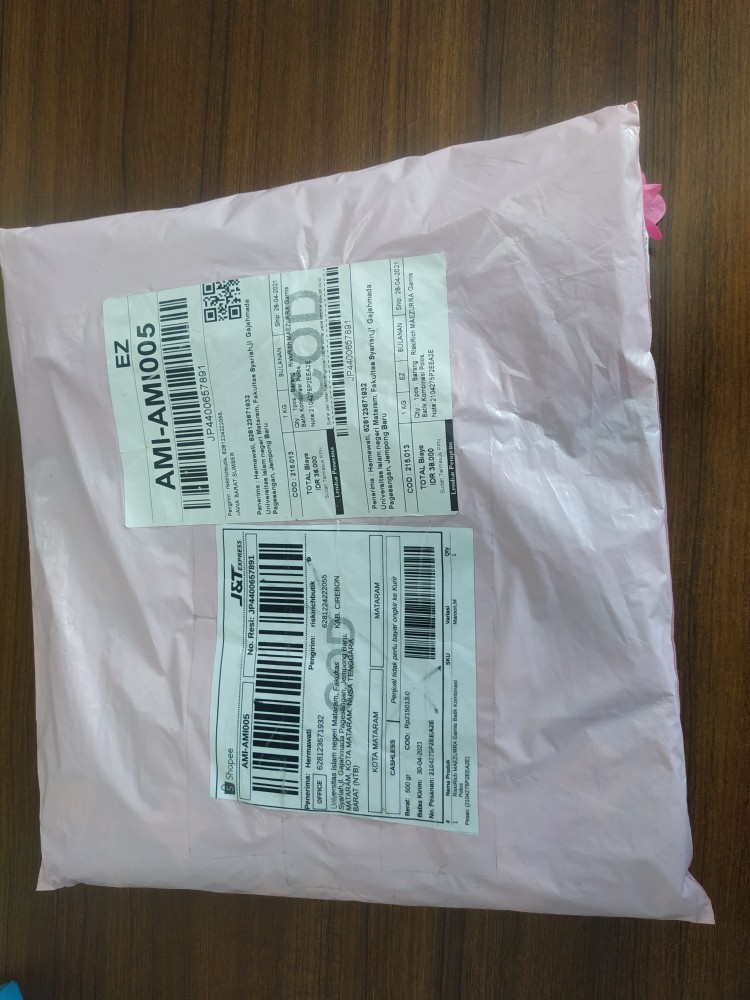 Riskirich Maezurra Gamis Batik Kombinasi Polos