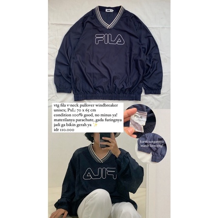 vtg fila v-neck windbreaker & nyx jacket
